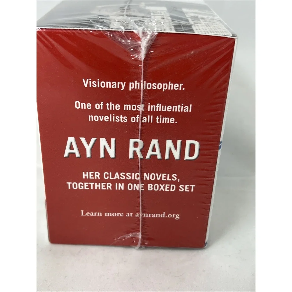 BOXED SET of AYN RAND Paperbacks ATLAS SHRUGGED + FOUNTAINHEAD 50th Anniversary